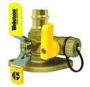 1-1/4 in. Forged Brass Uni-flange Ball Valve with Detachable Rotating Flange and Drain