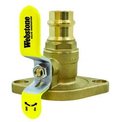 1 in. Forged Brass and Steel Uni-flange Ball Valve with Detachable Rotating Flange