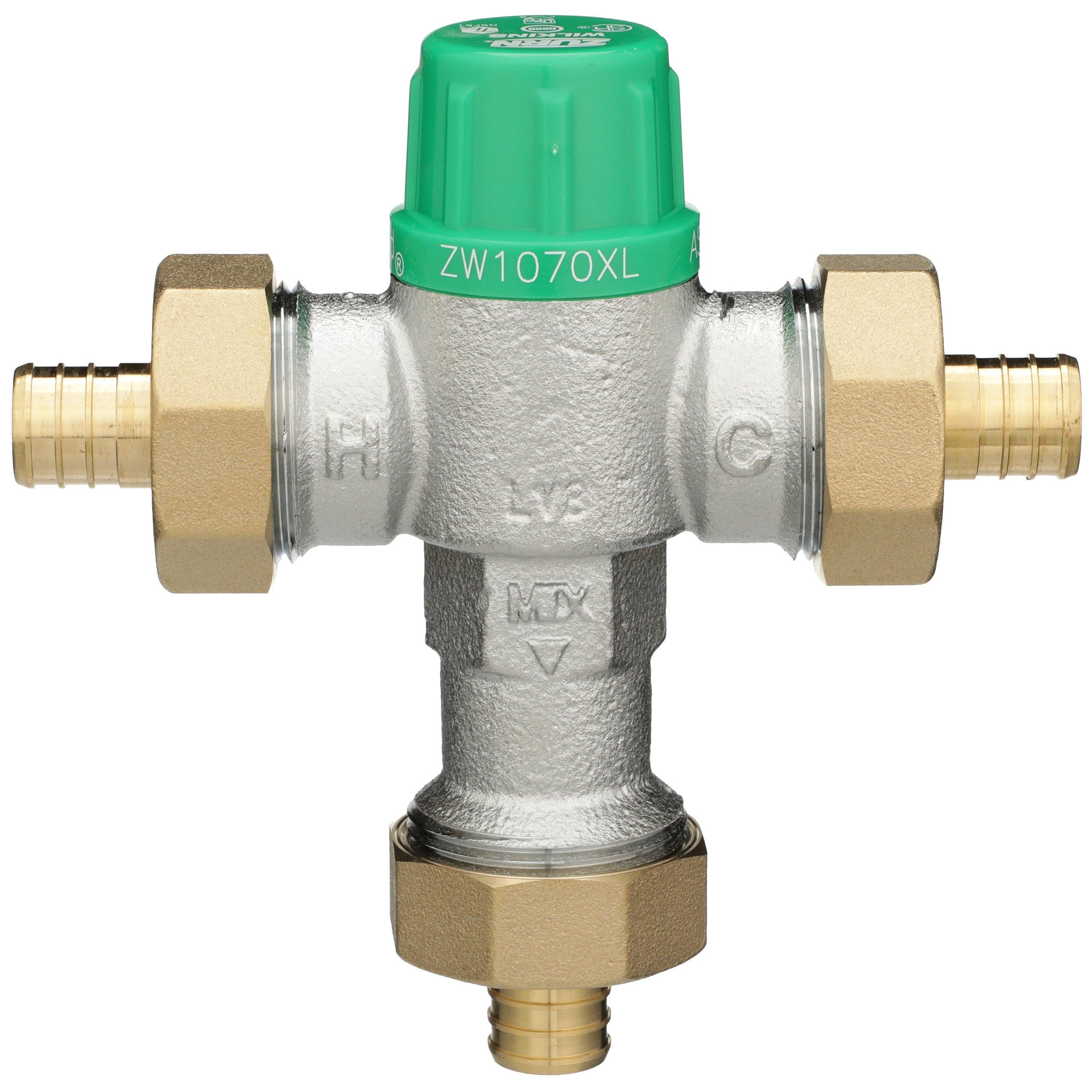 Zurn Wilkins Brushed Nickel Barbed Mixing Valve 