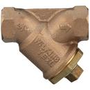 3/4 x 3/4 x 3/4 in. Threaded Brass, Cast Bronze and Stainless Steel Mesh Wye Strainer with Tapped Access Cover and Pipe Plug
