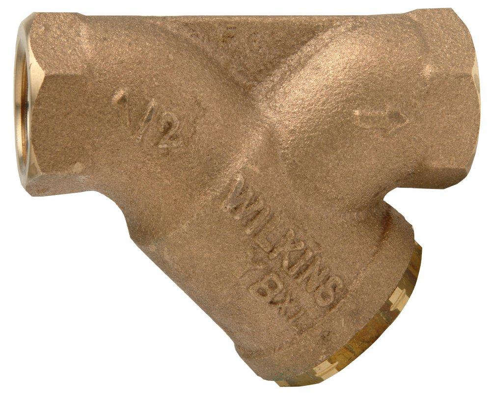 Zurn Wilkins Threaded Brass, Cast Bronze and Stainless Steel Mesh Wye Strainer 