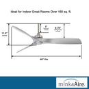 Minka Aire Brushed Nickel/Silver 3-Blade Ceiling Fan 