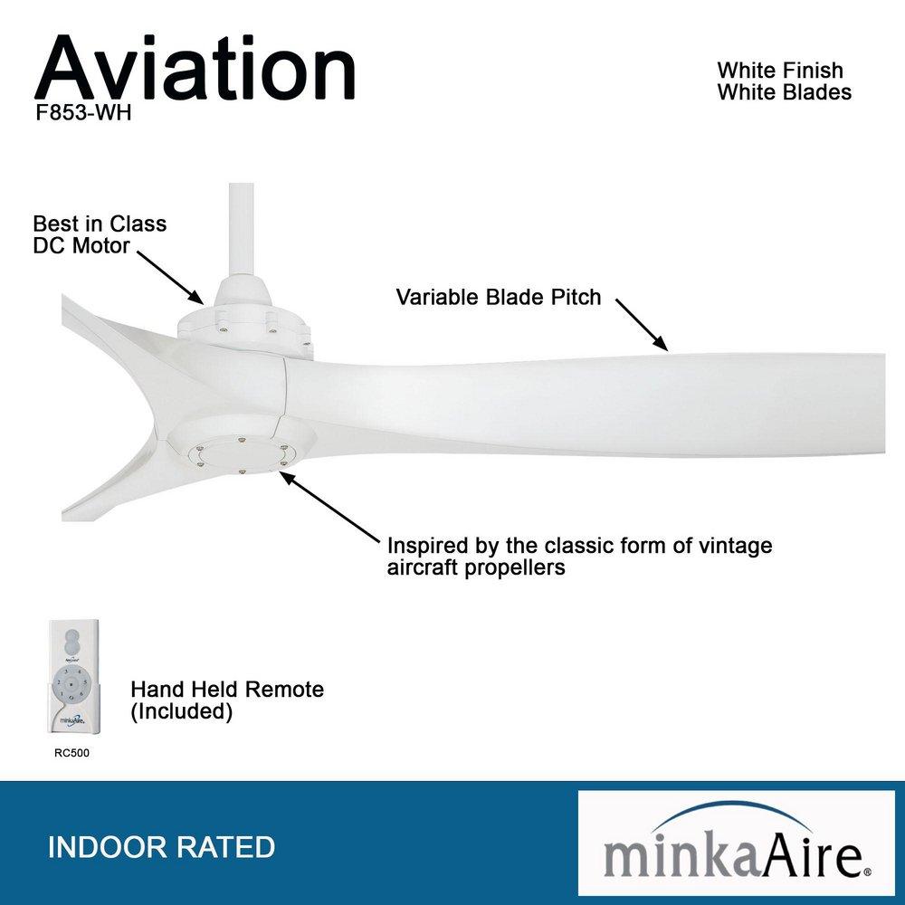 Minka Aire White 25.92W 3-Blade Ceiling Fan with 60 in. Blade Span 