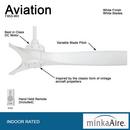 Minka Aire White 25.92W 3-Blade Ceiling Fan with 60 in. Blade Span 