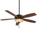 52 in. 5 Blade Ceiling Fan With Light Kit Oil Rubbed Bronze/Tea Stain