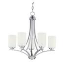 60W 5-Light Chandelier in Satin Nickel