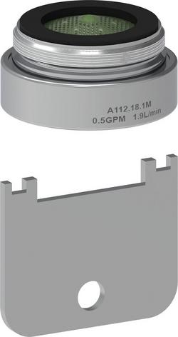 Vandal-Resistant Male Laminar Outlet in Polished Chrome