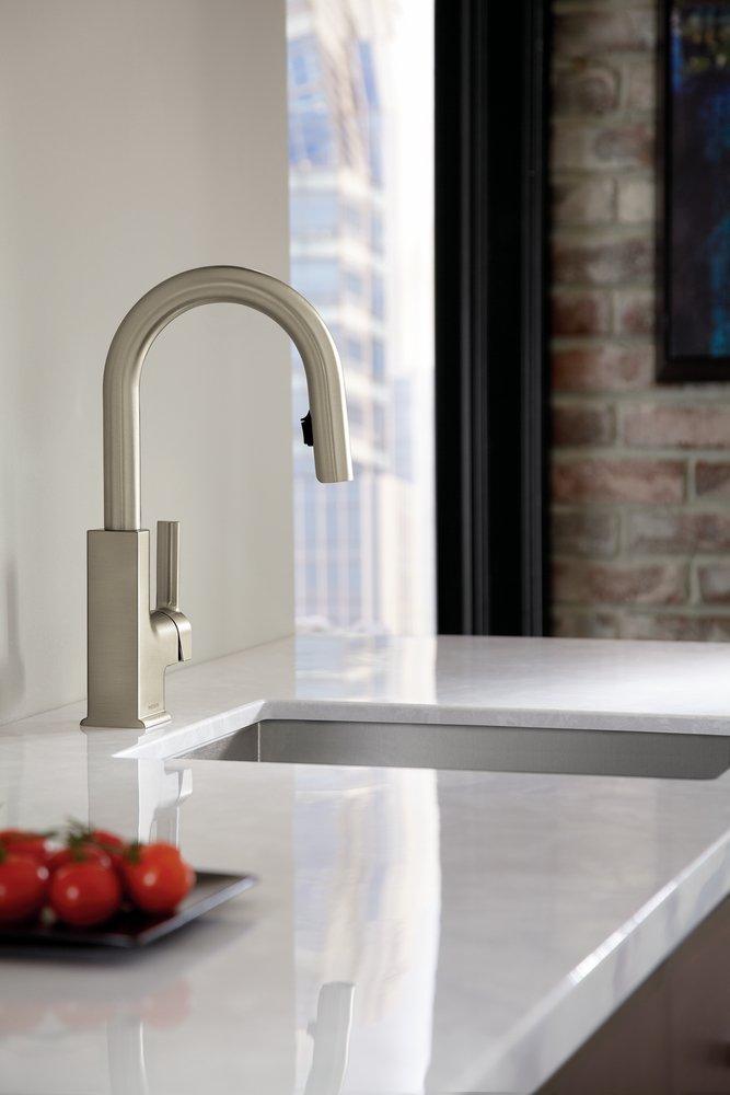 Moen Spot Resist Stainless Single Lever Handle Bar Faucet 