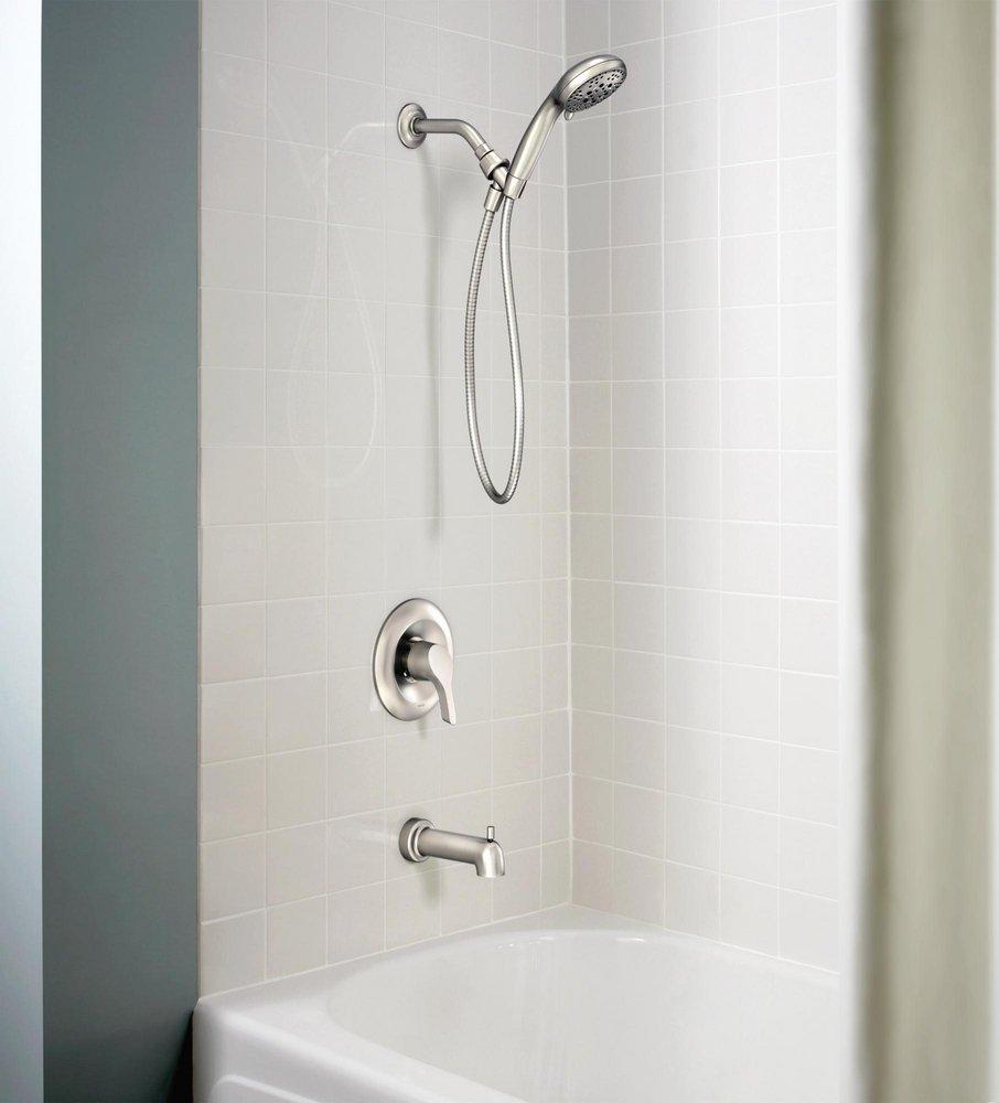 Moen Spot Resist Brushed Nickel Single Handle Bathtub & Shower Faucet 