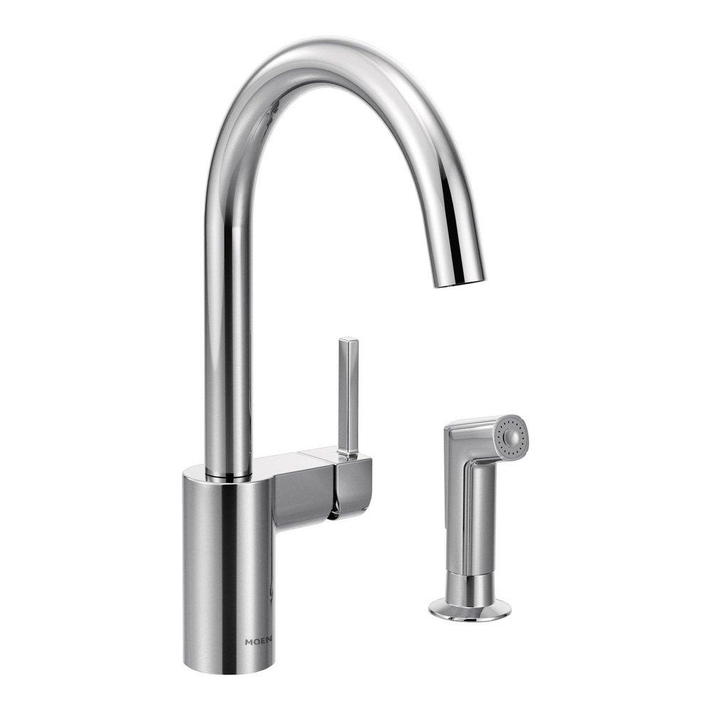 Moen Polished Chrome Single Handle Kitchen Faucet 