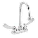 Moen Polished Chrome Two Handle Centerset Bathroom Sink Faucet 