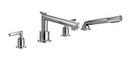 Two Handle Roman Tub Faucet with Handshower in Chrome (Trim Only)