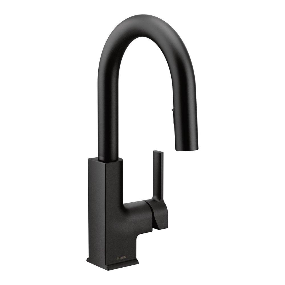 Moen Matte Black Single Lever Handle Bar Faucet 