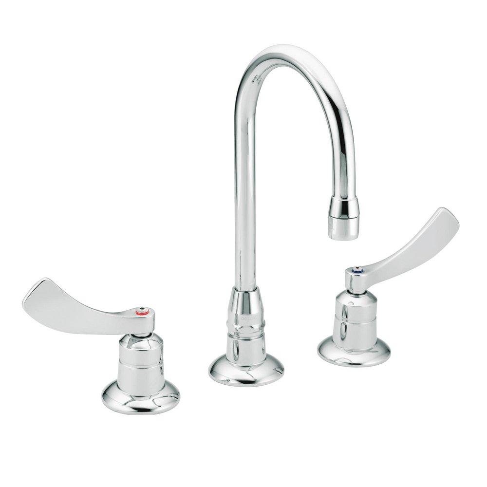 Moen Chrome Two Wristblade Handle Bar Faucet 
