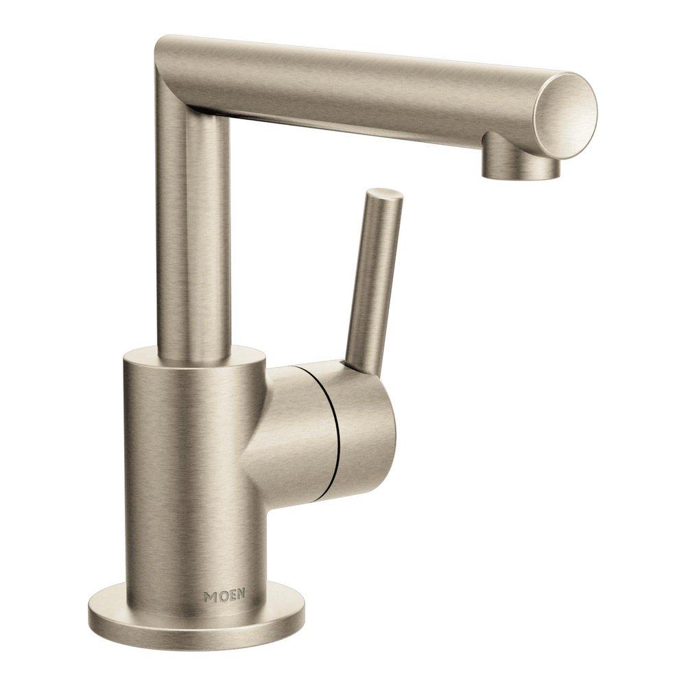 Moen Brushed Nickel Single Handle Monoblock Bathroom Sink Faucet 