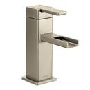 Moen Brushed Nickel Single Handle Waterfall Monoblock Bathroom Sink Faucet 