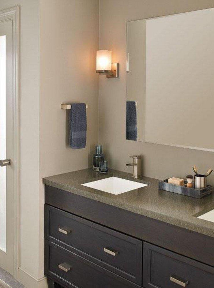 Moen Brushed Nickel Single Handle Waterfall Monoblock Bathroom Sink Faucet 