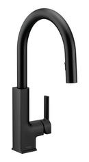 Moen Matte Black Single Handle Pull Down Kitchen Faucet with Power Clean and Reflex Technology 
