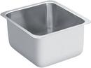 16 x 18 in. No Hole Stainless Steel Single Bowl Undermount Kitchen Sink in Brushed Stainless Steel