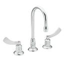 Double Lever Handle High Arc Bathroom Sink Faucet in Polished Chrome