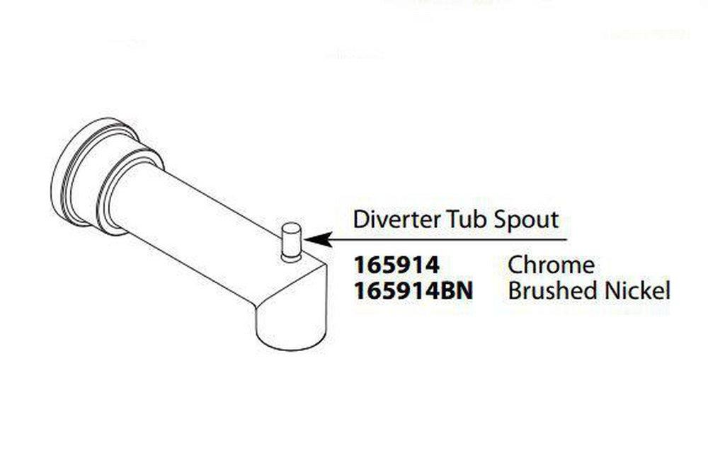 Moen Brushed Nickel Tub Spout Kit 