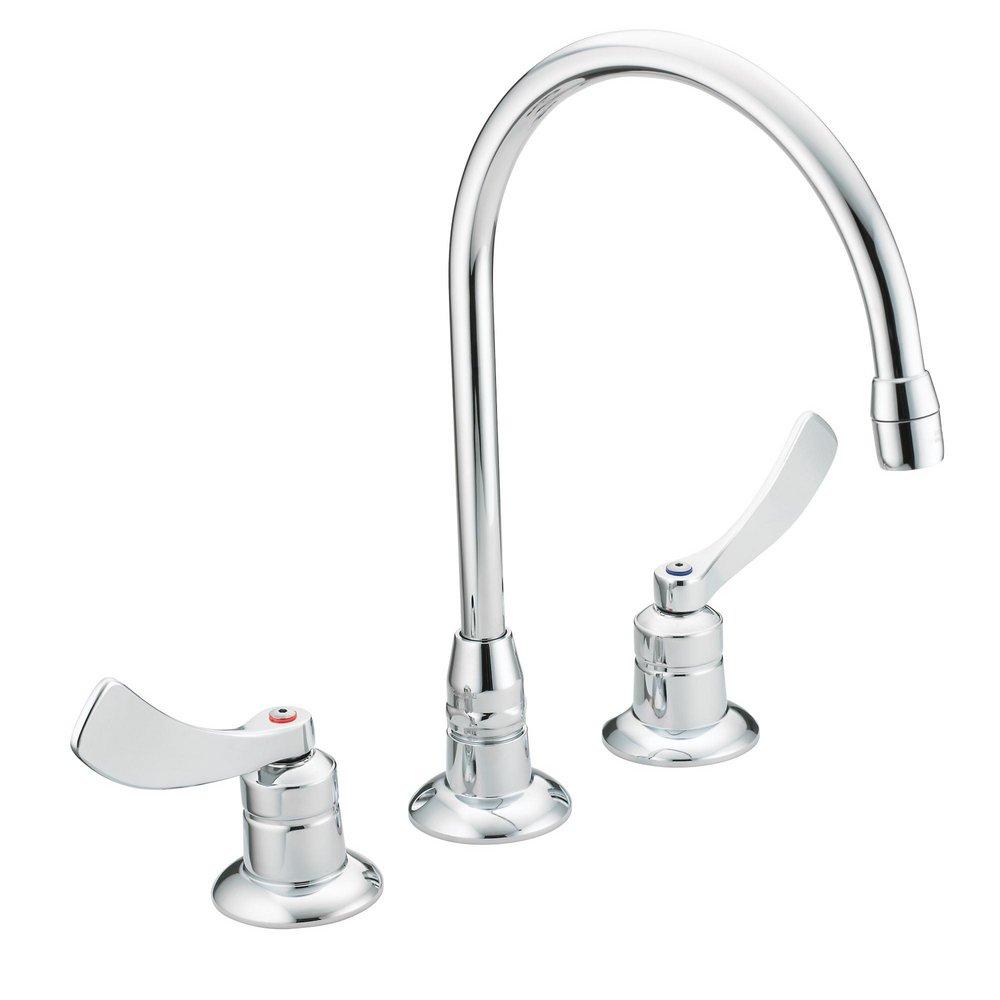 Moen Polished Chrome Two Handle Widespread Bathroom Sink Faucet 
