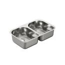 29-1/4 x 18-1/2 in. No Hole Stainless Steel Double Bowl Undermount Kitchen Sink in Matte Stainless Steel