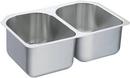 29-1/4 x 18-1/2 in. No Hole Stainless Steel Double Bowl Undermount Kitchen Sink in Brushed Stainless Steel