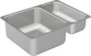 24-3/4 x 18 in. No Hole Stainless Steel Double Bowl Undermount Kitchen Sink in Matte Stainless Steel