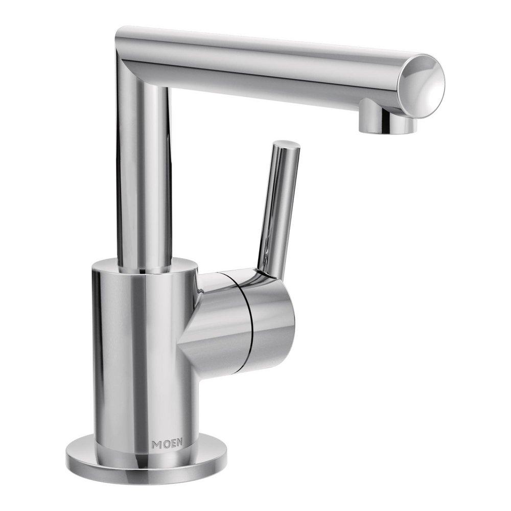 Moen Chrome Single Handle Monoblock Bathroom Sink Faucet 