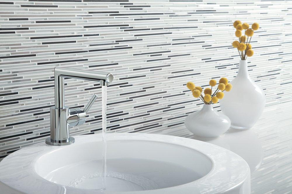 Moen Chrome Single Handle Monoblock Bathroom Sink Faucet 
