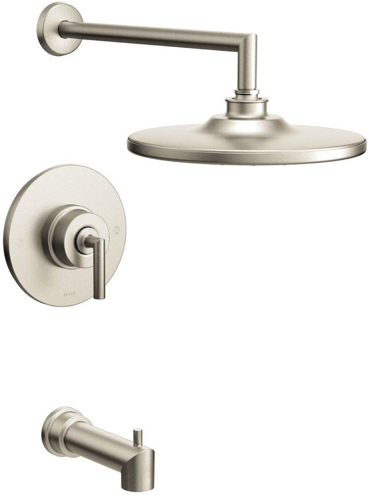 Moen Brushed Nickel Single Handle Single Function Bathtub & Shower Faucet (Trim Only) 