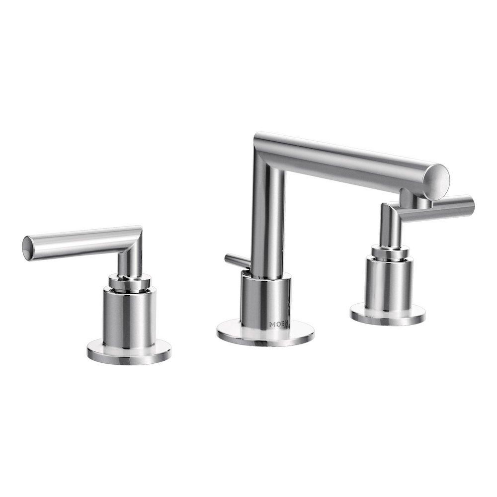 Moen Chrome Two Handle Widespread Bathroom Sink Faucet 