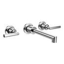 Two Handle Wall Mount Widespread Bathroom Sink Faucet in Polished Chrome