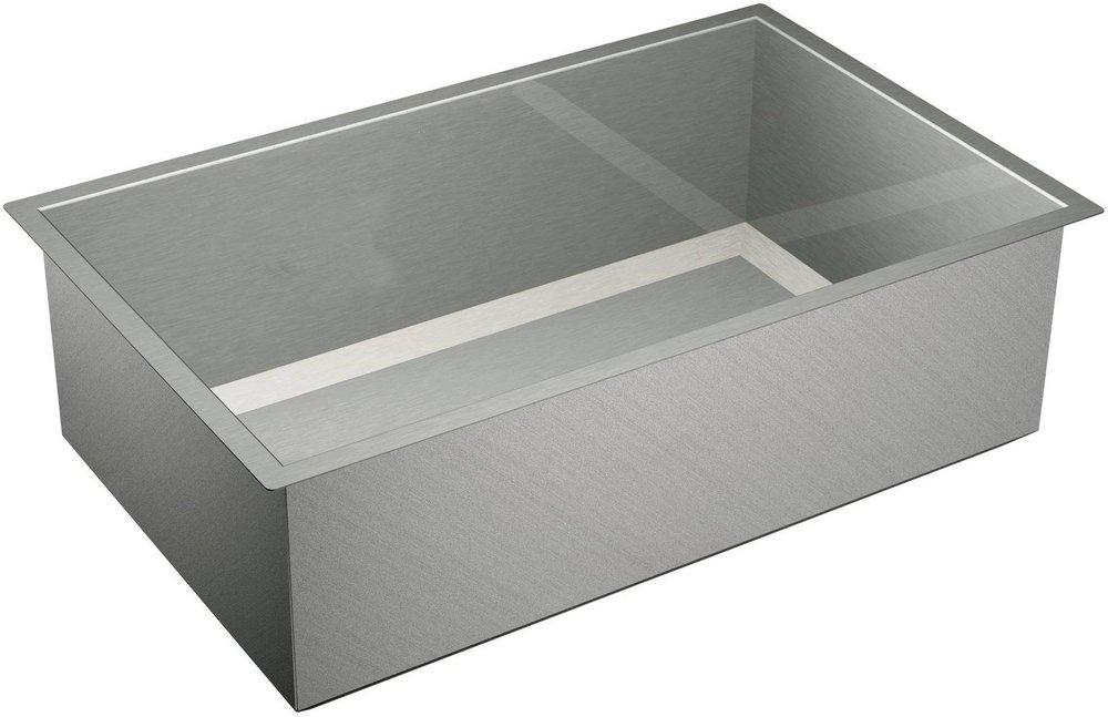 Moen Brushed Stainless Steel 32 x 20 in. No Hole Stainless Steel Single Bowl Undermount Kitchen Sink 