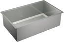 32 x 20 in. No Hole Stainless Steel Single Bowl Undermount Kitchen Sink in Brushed Stainless Steel