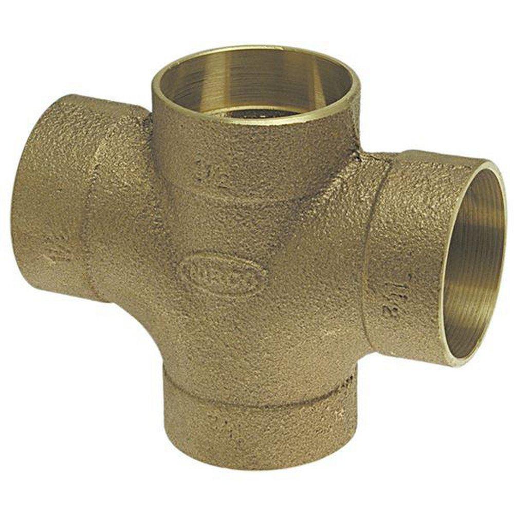 Sweat Cast Bronze DWV Reducing Double Tee 