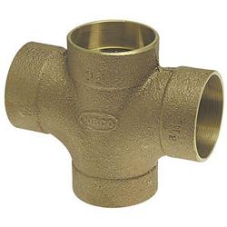 1-1/2 X 1-1/2 X 1-1/4 X 1-1/4 in. Sweat Cast Bronze DWV Reducing Double Tee