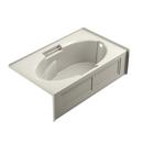72 in. x 42 in. Whirlpool Alcove Bathtub with Left Drain in White