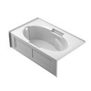 72 in. x 42 in. Whirlpool Alcove Bathtub with Left Drain in Oyster