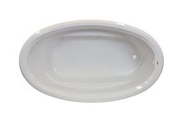 71 x 41 in. Soaker Drop-In Bathtub with End Drain in White