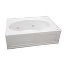 60 x 42 in. Acrylic Rectangle Skirted Whirlpool Bathtub with Left Drain and J2 Basic Control in White