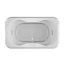 JACUZZI&reg; White 60 x 60 in. 6-Jet Acrylic Corner Drop-In Whirlpool Bathtub with Center Drain and Manual On or Off 
