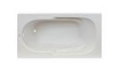 JACUZZI&reg; White 72 x 36 in. Whirlpool Drop-In Bathtub with End Drain 