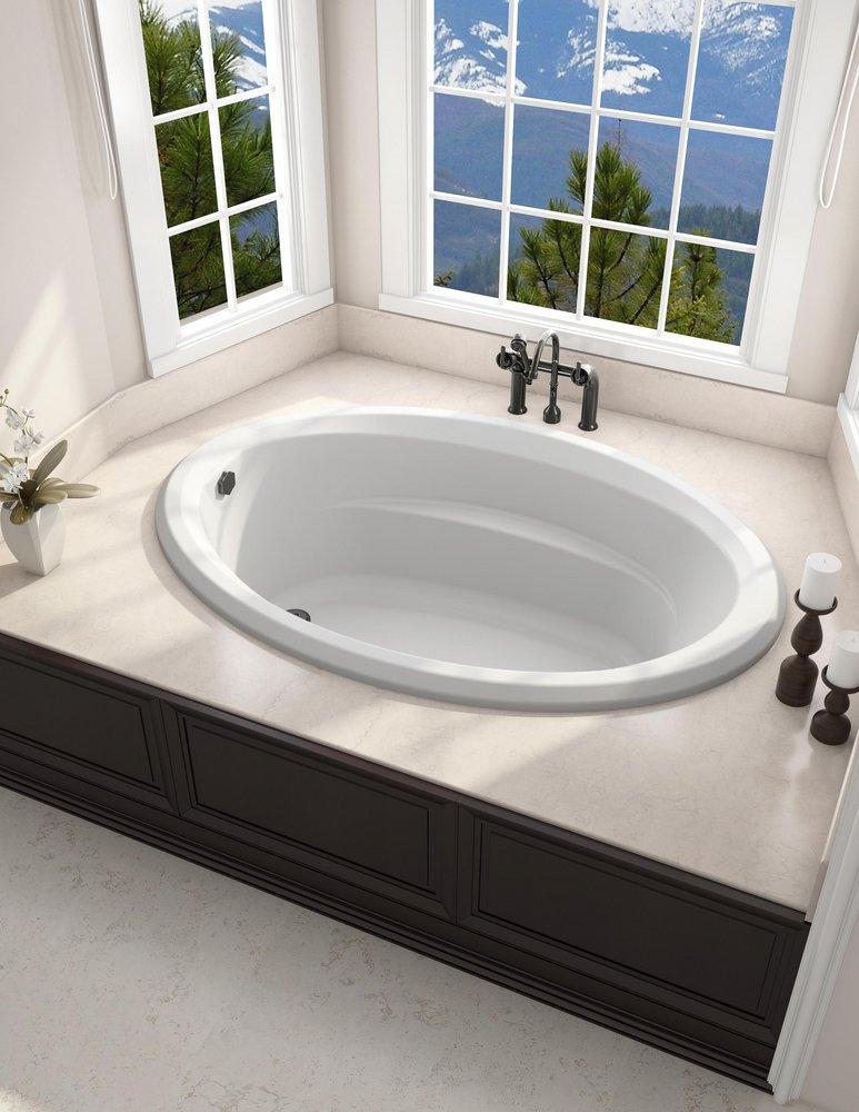JACUZZI&reg; White 60 x 42 in. Whirlpool Drop-in Bathtub with Left Drain 