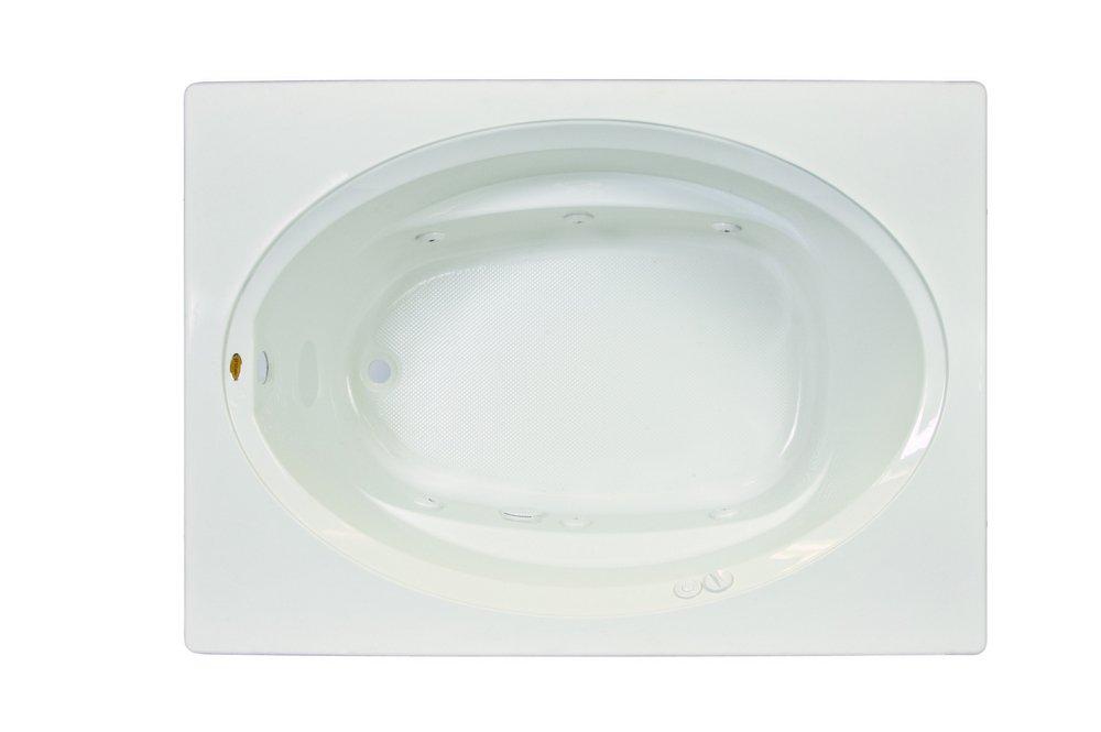 JACUZZI&reg; White 60 x 42 in. Whirlpool Drop-in Bathtub with Left Drain 