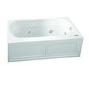 60 x 30 in. Acrylic Rectangle Skirted Whirlpool Bathtub with Left Drain and J2 Basic Control in White