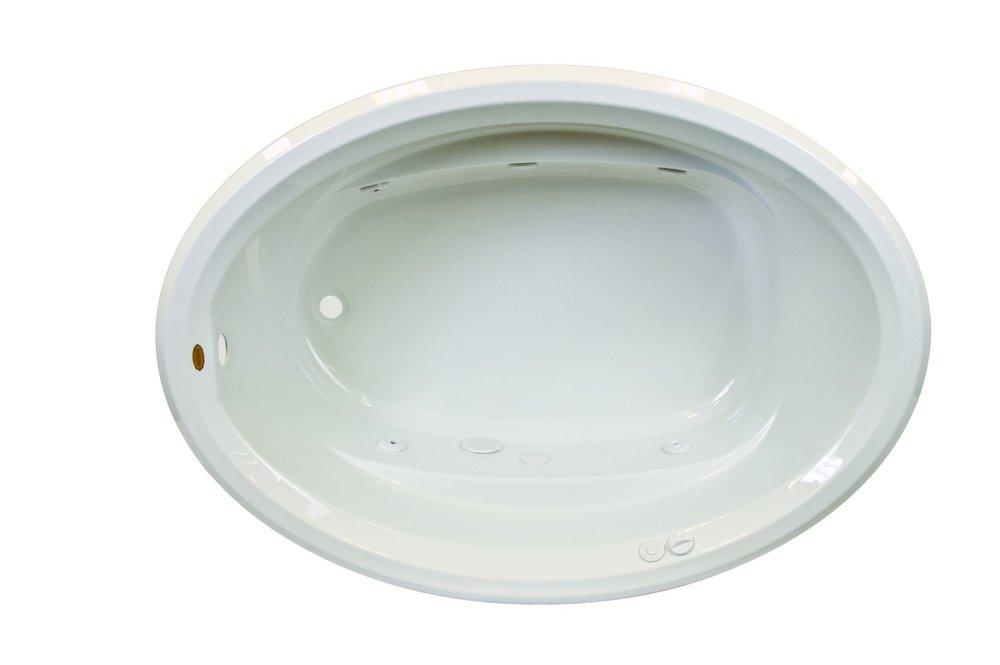 JACUZZI&reg; White 59 x 41 in. Thermal Air Drop-In Bathtub with End Drain 