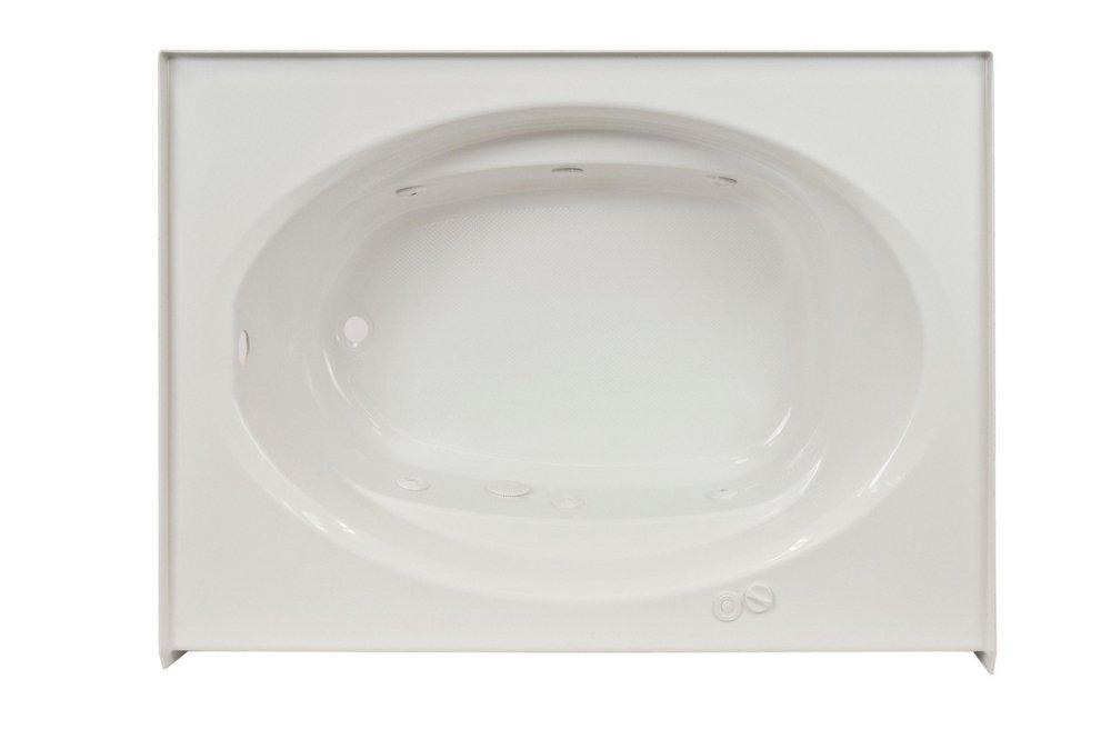 JACUZZI&reg; White 60 x 42 in. Whirlpool Alcove Bathtub with Left Drain 