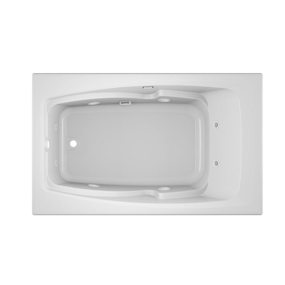 JACUZZI&reg; White 60 x 36 in. Whirlpool Alcove Bathtub Left Drain 
